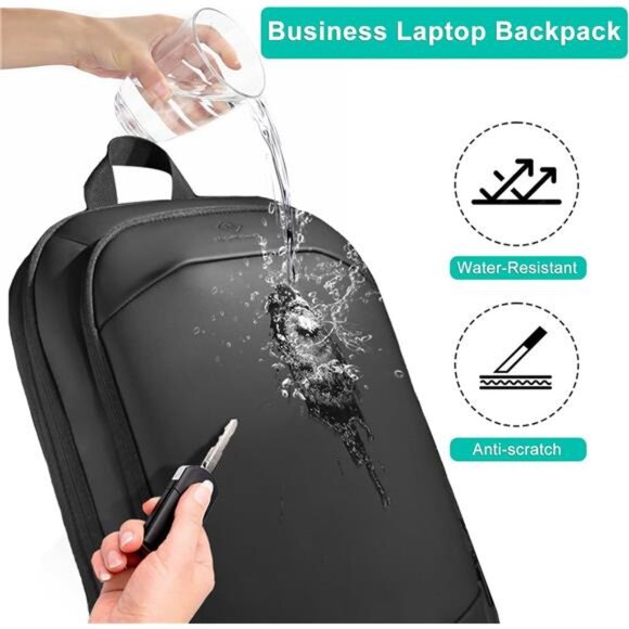 Business Backpack for Men 17 Inch,Slim & Expandable Waterproof Travel Laptop